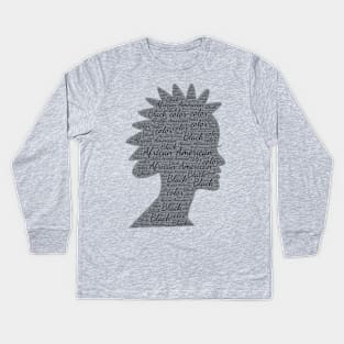 African American Girl USA Kids Long Sleeve T-Shirt